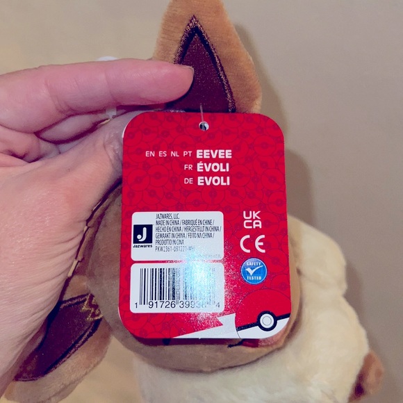 NEW HTF Pokemon Eevee Plush Nice Addition to Collection, Kids Surprise Easter - Picture 5 of 9